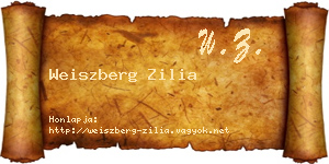 Weiszberg Zilia névjegykártya